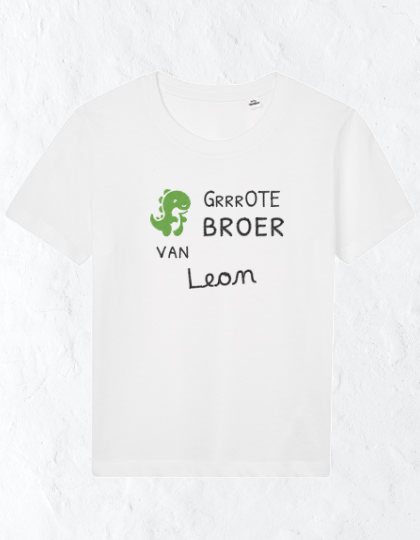 Geborduurde T-shirt "grote broer van"