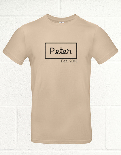 Geborduurde T-shirt "Peter est."