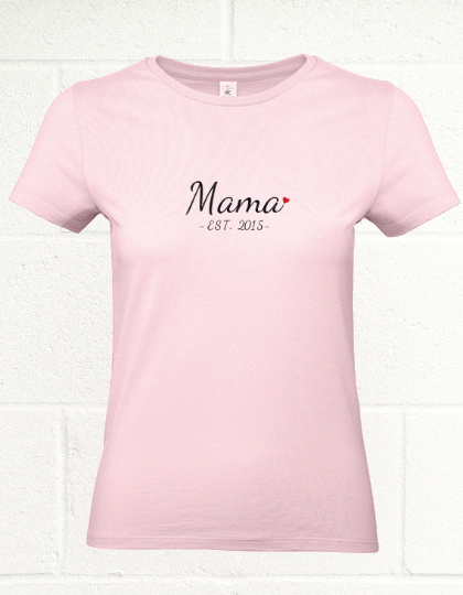 Geborduurde T-shirt "Mama est."