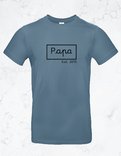 Geborduurde T-shirt "Papa est."