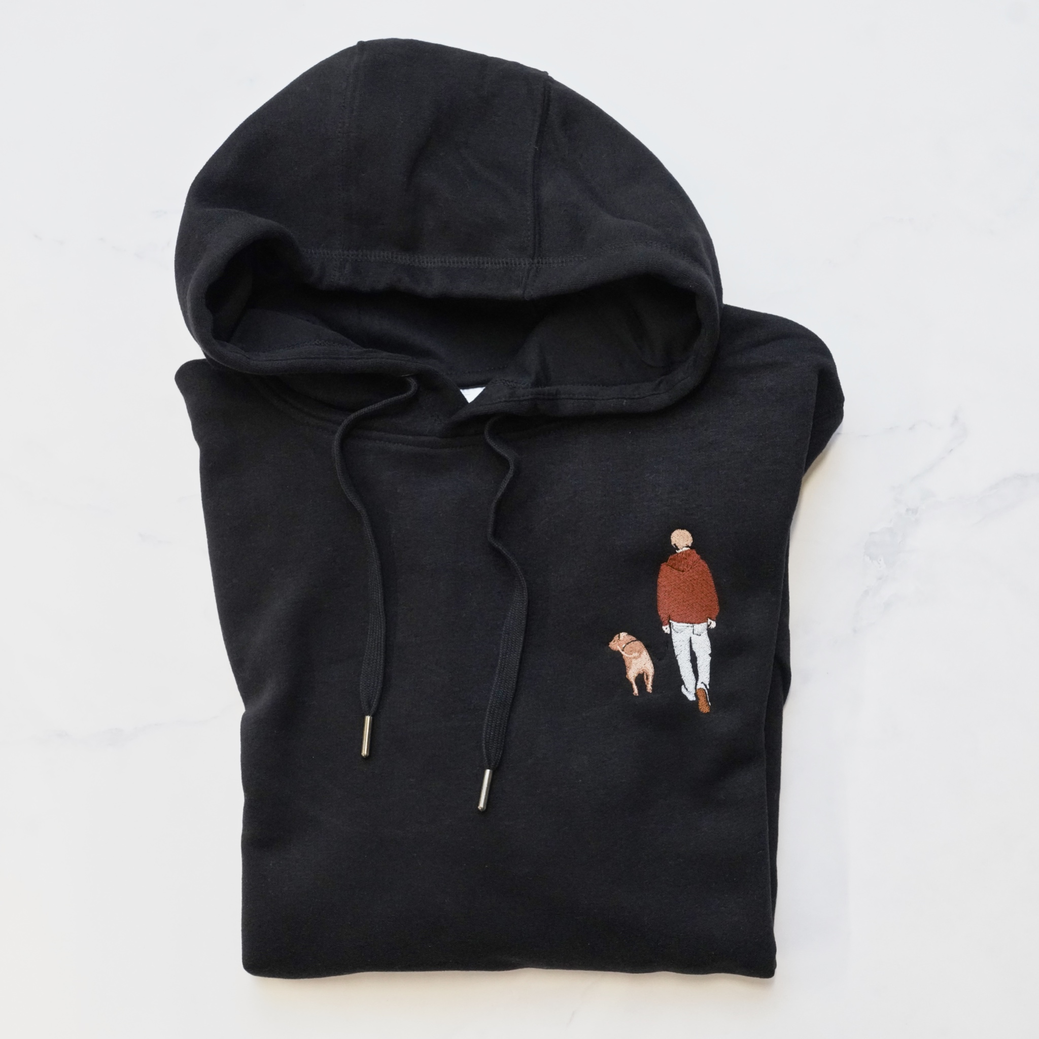 Voorbeeld van geborduurde Hoodie